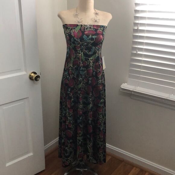 NWT LulaRoe Black Floral Maxi sz XXS - Picture 1 of 4